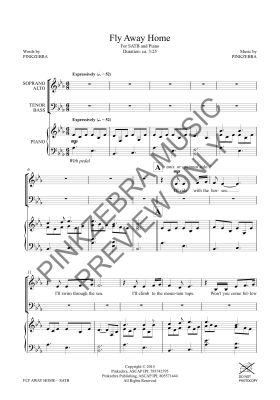 Fly Away Home - Pinkzebra - SATB