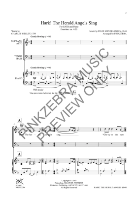 Hark! The Herald Angels Sing - Pinkzebra - SATB