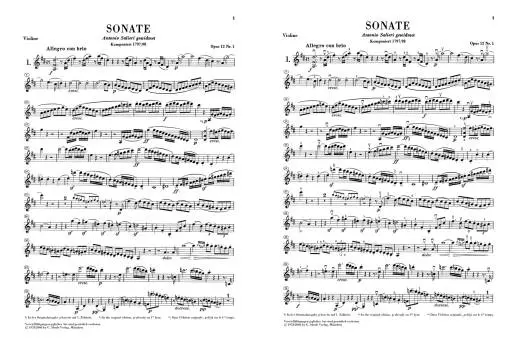 Violin Sonatas, Volume I - Beethoven /Brandenburg /Theopold /Rostal - Violin/Piano - Book