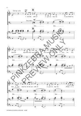 Nothing Is Gonna Stop Me - Pinkzebra  SATB