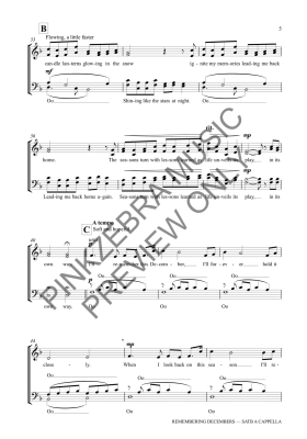 Remembering Decembers - Pinkzebra - SATB a cappella