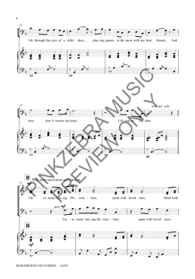 Remembering Decembers - Pinkzebra - SATB and Piano