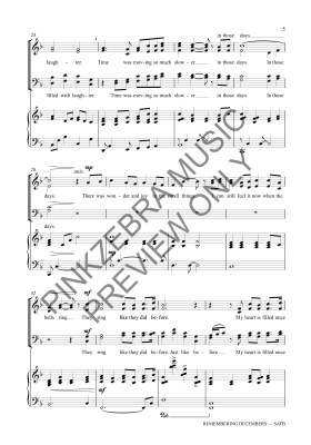 Remembering Decembers - Pinkzebra - SATB and Piano