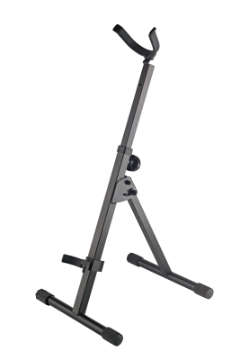 K & M Stands - Adjustable Baritone Saxophone Stand - Black