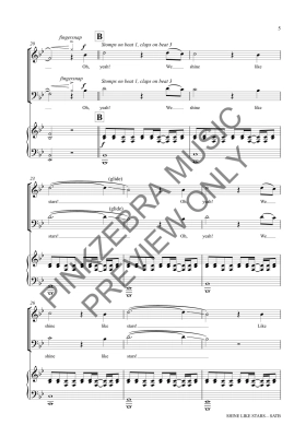 Shine Like Stars - Pinkzebra - SATB