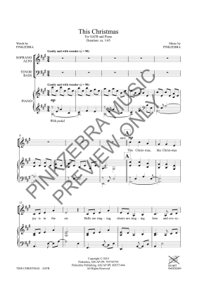 This Christmas - Pinkzebra - SATB