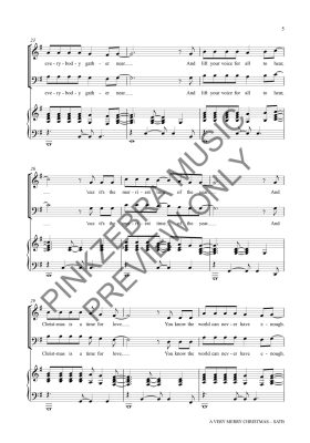 A Very Merry Christmas - Pinkzebra - SATB