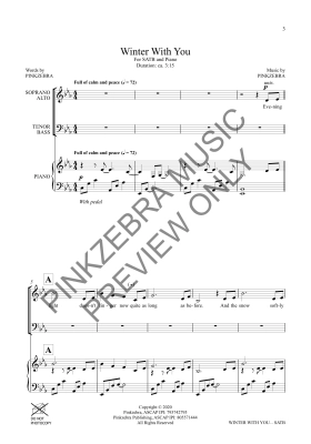 Winter With You - Pinkzebra - SATB