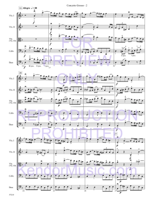 Concerto Grosso (Op. 3 No. 5) - Handel/Frackenpohl - String Orchestra - Gr. 3
