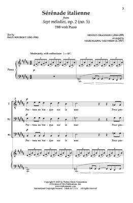 Serenade italienne - Bourget /Chausson /Valverde - TBB