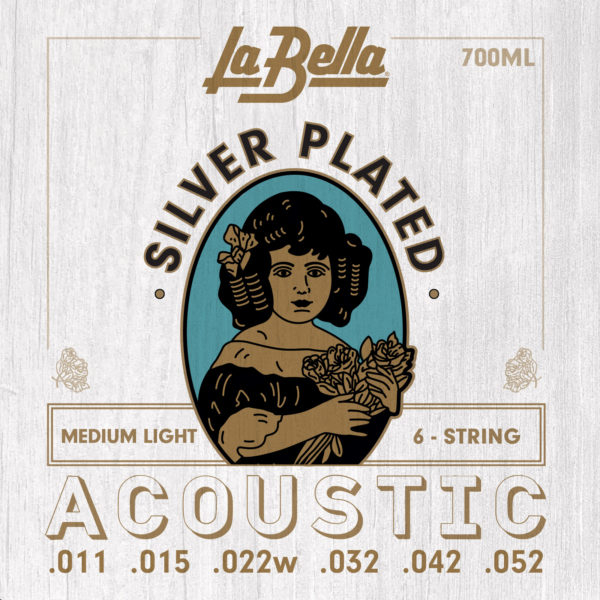 Silver-Plated Medium/Light Acoustic Guitar Strings