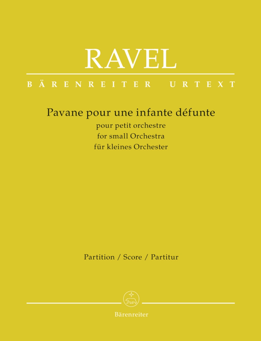 Pavane for a Dead Princess for small orchestra - Ravel /Back /Woodfull-Harris - Score