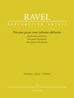 Baerenreiter Verlag - Pavane pour une infante dfunte pour petit orchestre Ravel, Back, Woodfull-Harris Partition de chef