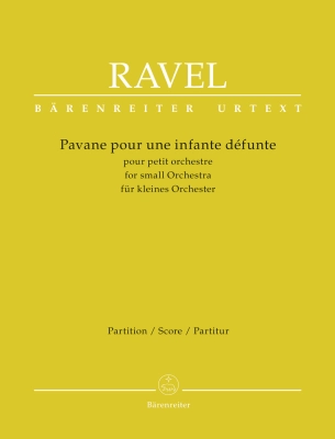 Baerenreiter Verlag - Pavane for a Dead Princess for small orchestra - Ravel /Back /Woodfull-Harris - Score