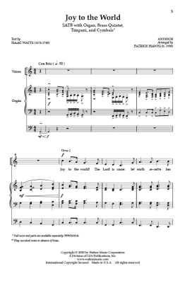 Joy to the World - Hawes - SATB