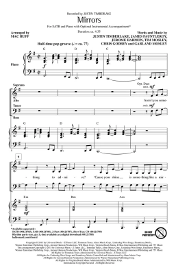 Mirrors - Timberlake/Huff - SATB