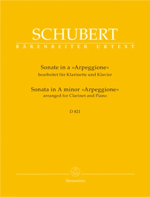 Baerenreiter Verlag - Sonata in A Minor D 821 Arpeggione - Schubert/Woodfull-Harris - Clarinet/Piano