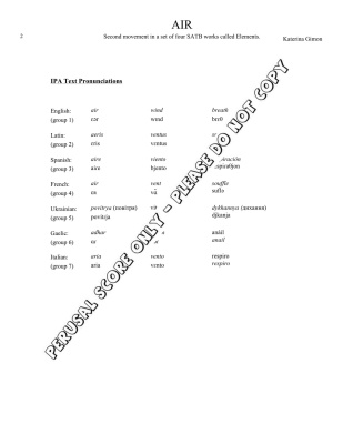 Air (from Elements - second movement) - Gimon - SATB