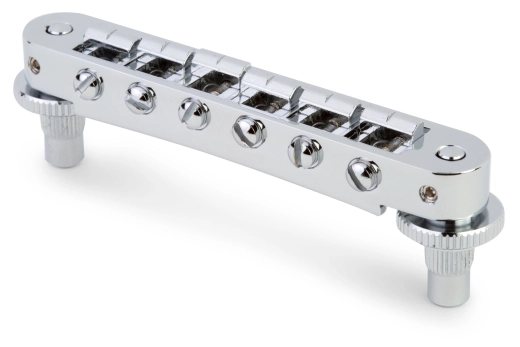 TP6A-C Standard Aluminum Tune-o-Matic Bridge with Brass Saddles - Chrome