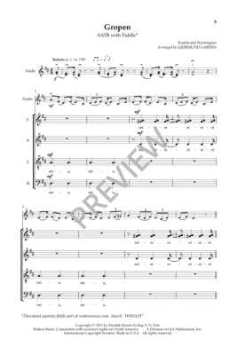 Gropen - Traditional Norwegian/Larsen - SATB