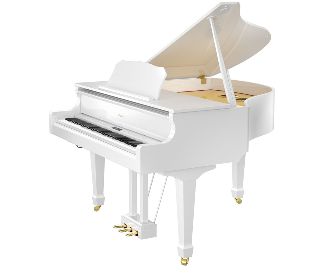 Roland GP609 Digital Grand Piano - Polished White | Long & McQuade