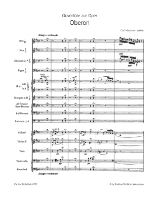 Oberon Overture - von Weber - Full Orchestra - Full Score
