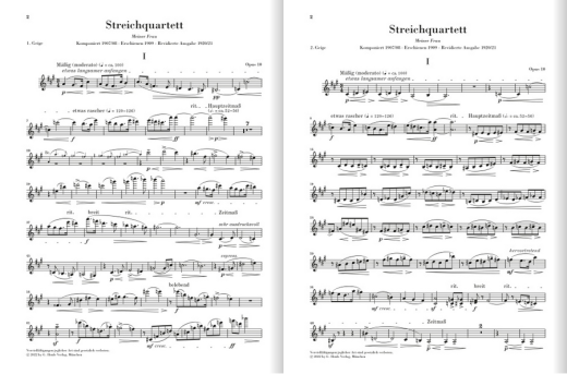 String Quartet no. 2 op. 10 with Soprano part - Schoenberg/Scheideler - Parts