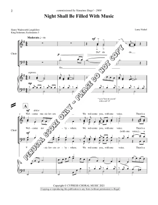 Night Shall Be Filled With Music - Longfellow/Nickel - SATB