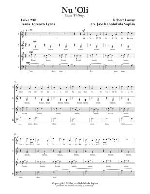 Nu\'Oli (Glad Tidings) - Lowry/Saplan - SATB