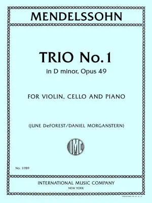 International Music Company - Trio No. 1 in D minor, Opus 49 - Mendelssohn /Morganstern /DeForest - Piano Trio - Parts Set