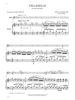 Villanelle - Chaminade/Stroud - Flute/Piano - Book