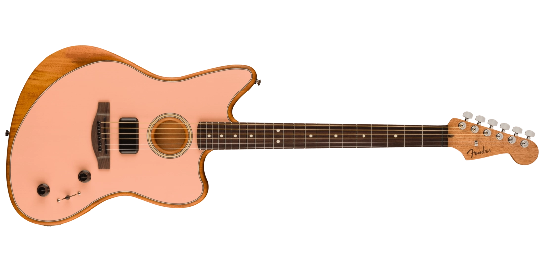 Acoustasonic Player Jazzmaster, Rosewood Fingerboard - Shell Pink