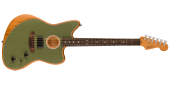 Fender - Acoustasonic Player Jazzmaster, Rosewood Fingerboard - Antique Olive