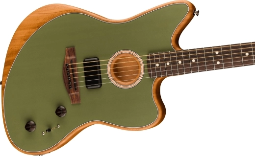 Acoustasonic Player Jazzmaster, Rosewood Fingerboard - Antique Olive