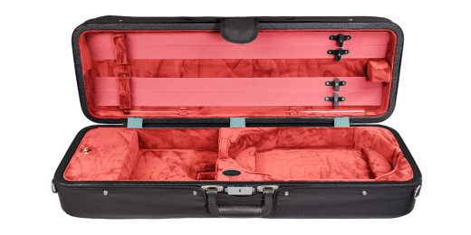 Bobelock - B1003 Featherlite Oblong Suspension Violin Case - Black/Red