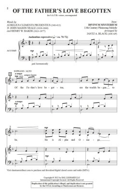 Of the Father\'s Love Begotten - Black - SATB