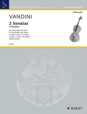 2 Sonatas in F Major and G Major - Vandini/Stutschewsky - Cello/Piano - Book