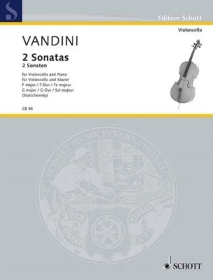 Schott - 2 Sonatas in F Major and G Major - Vandini/Stutschewsky - Cello/Piano - Book