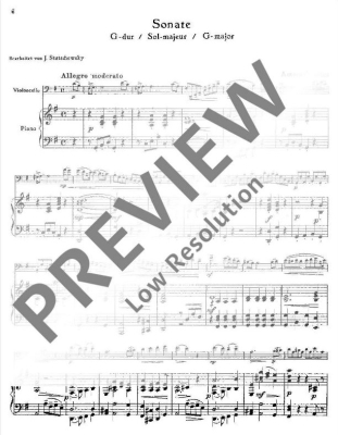 2 Sonatas in F Major and G Major - Vandini/Stutschewsky - Cello/Piano - Book