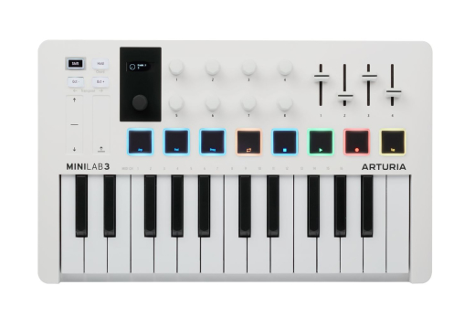 Arturia - MiniLab 3  25-Key MIDI Controller w/Software - White