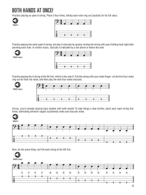 Hal Leonard Bass Ukulele Method - Sokolow - Bass Ukulele TAB - Book/Audio Online