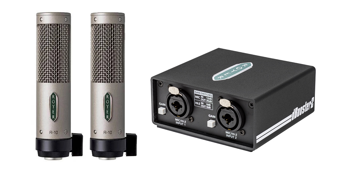 R-10 Ribbon Microphones and dBooster2 Bundle - Matched Pair