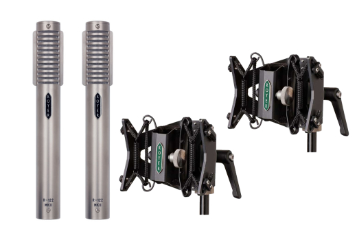 Royer - R-122 MKII Active Ribbon Microphone and RSM-SS1 Sling-Shock Bundle - Matched Pair