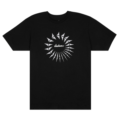 Circle Shark Fin Black T-Shirt - XXL