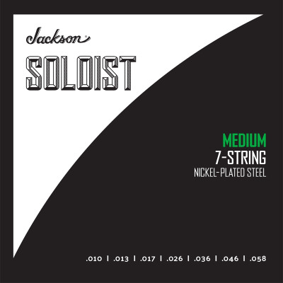 Jackson Guitars - 7-String Soloist Electric Guitar Strings - 10-58