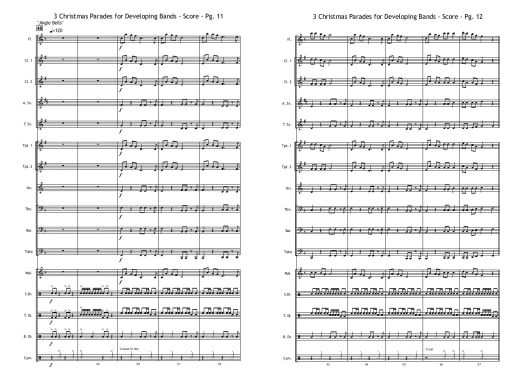 3 Christmas Parades (for Developing Bands) - Gray - Marching Band - Gr. 1