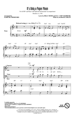 It\'s Only a Paper Moon - Arlen/Rutherford - SATB