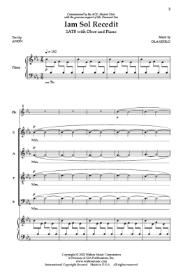 Iam Sol Recedit - Gjeilo - SATB