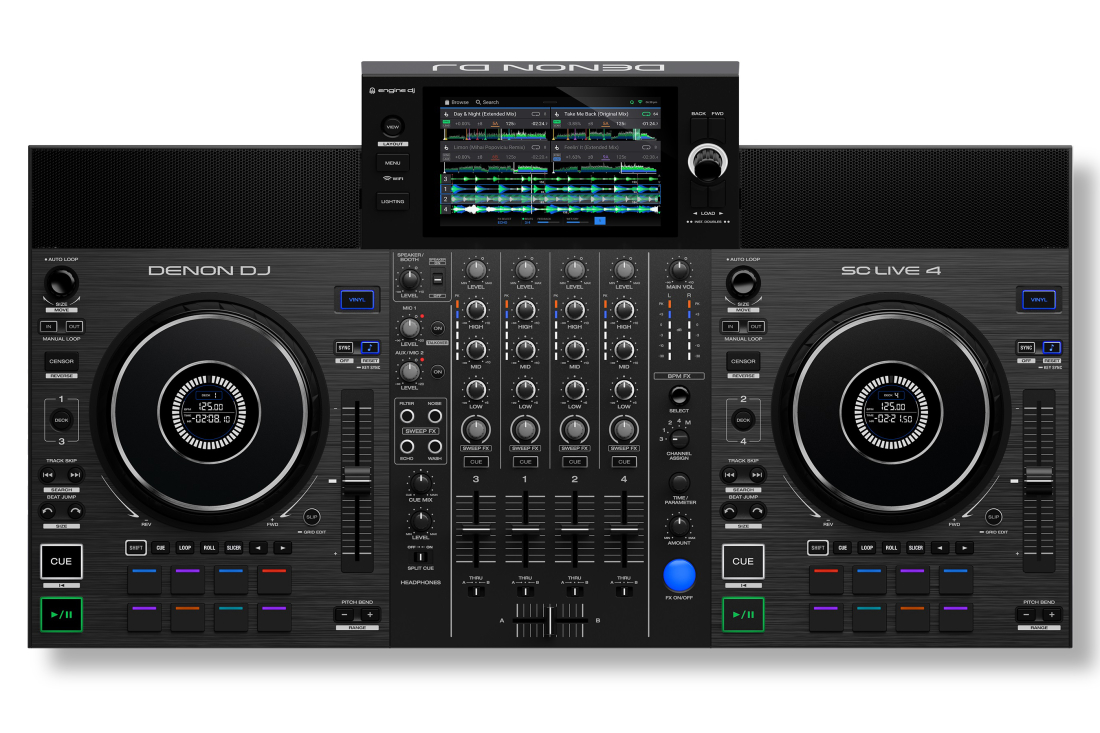 SC LIVE 4  4-Channel Standalone DJ Controller with 7\'\' Screen