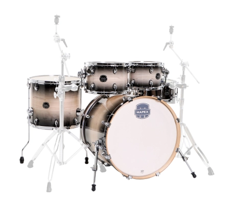 Mapex - Limited Edition Armory 5-Piece Shell Pack (22,10,12,16,SD) - Black Burst